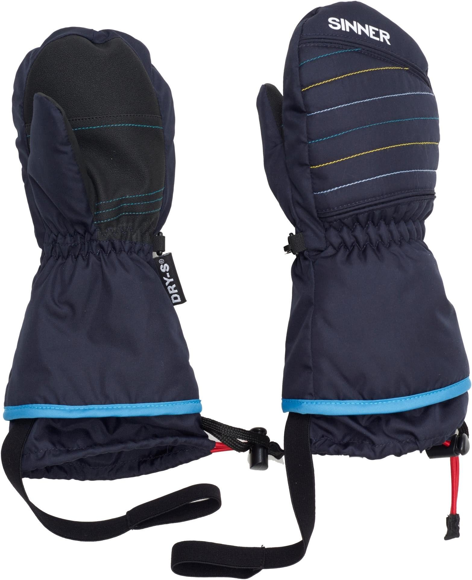 SINNER Children's Stratton Warm Waterproof Kid's Mitten-Black, 5-6 Years