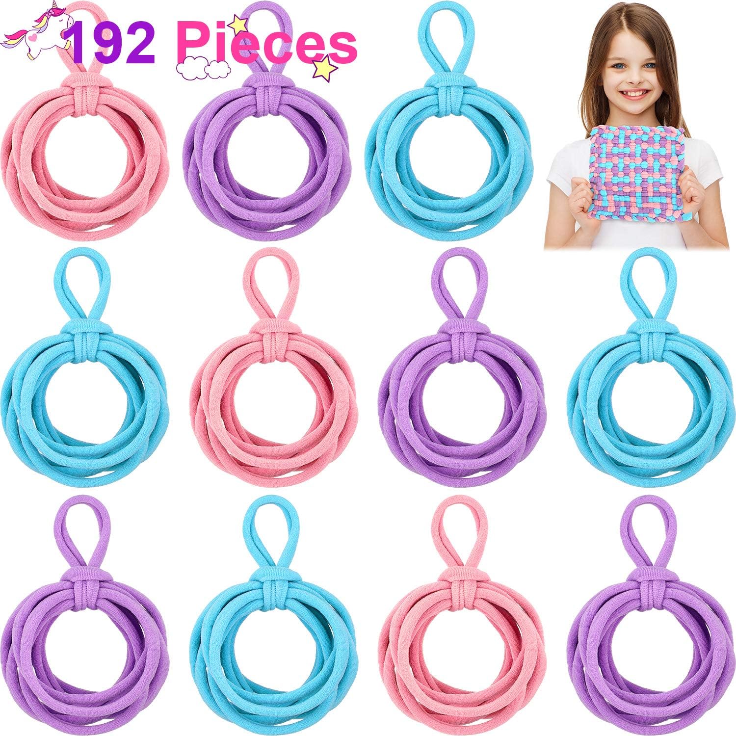 192 Pieces Loom Potholder Loops Elastic Weaving Loom Loops