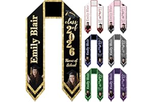 Custom Graduation Stole Class of 2026 Personalized Grad Graduation Sash Graduation Ceremony Gifts 72"