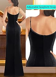 VFSHOW Womens 2025 Winter Velvet Formal Prom Maxi