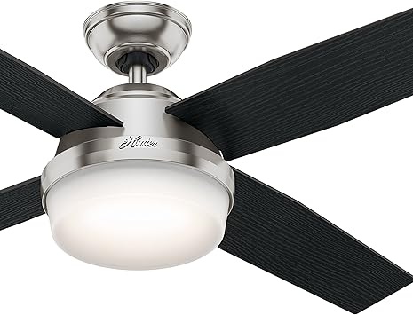 Hunter Fan 52 Inch Brushed Nickel Contemporary Ceiling Fan With