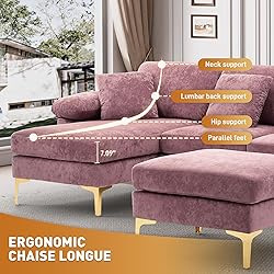 Wrofly U-Shaped Sectional Sofa Couch, 114" Comfy