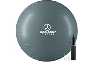 ProBody Pilates Yoga Ball - Fresh Colors Exercise Ball for Stability, Pregnancy, Workout & Physical Therapy