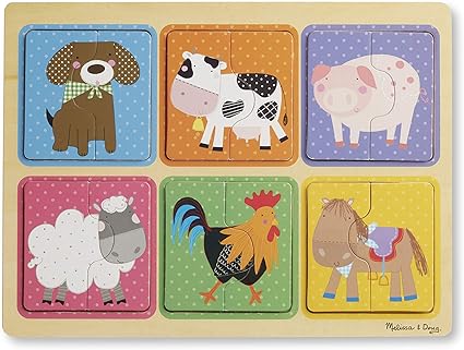 melissa and doug wooden farm puzzle