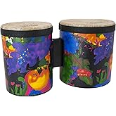 Remo KD-5400-01 Kids Percussion Bongo Drum - Fabric Rain Forest, 5"-6"