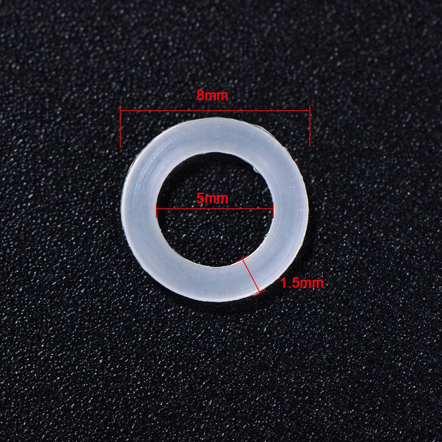 200 Pieces O Ring Keyboard Clear Rubber O Rings Keyboard Dampeners with Plastic Storage Box for MX Switch Keyboard and Mechanical Keyboard Keys() - Image 4