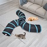 Bemodst S-Type Cat Tunnel 2/3/4 Way Collapsible Maze Small Animal Toy view 5
