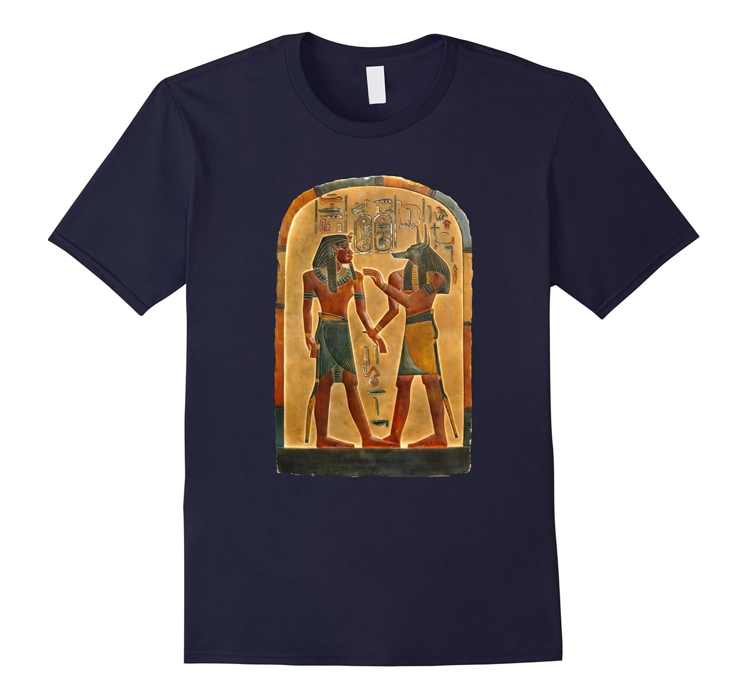 Egyptian Gods, Pharaoh and Anubis T-Shirt-ANZ