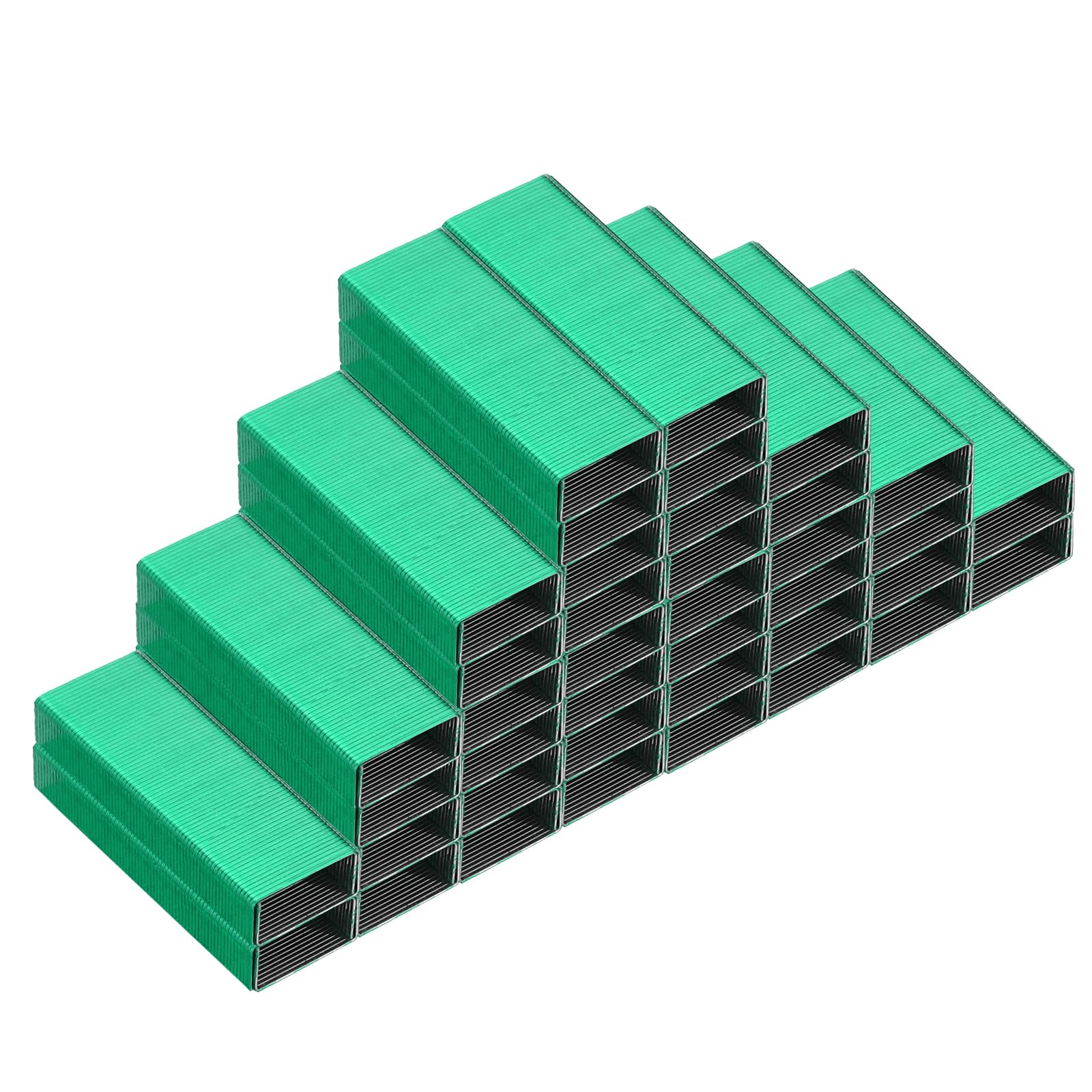 PATIKIL Staples for Stapler, 8 Pack(1000Pcs Staples Per Pack) #10 Mini 3/16 Inch Length Staples Jam Free for Home Office Supplies, Green
