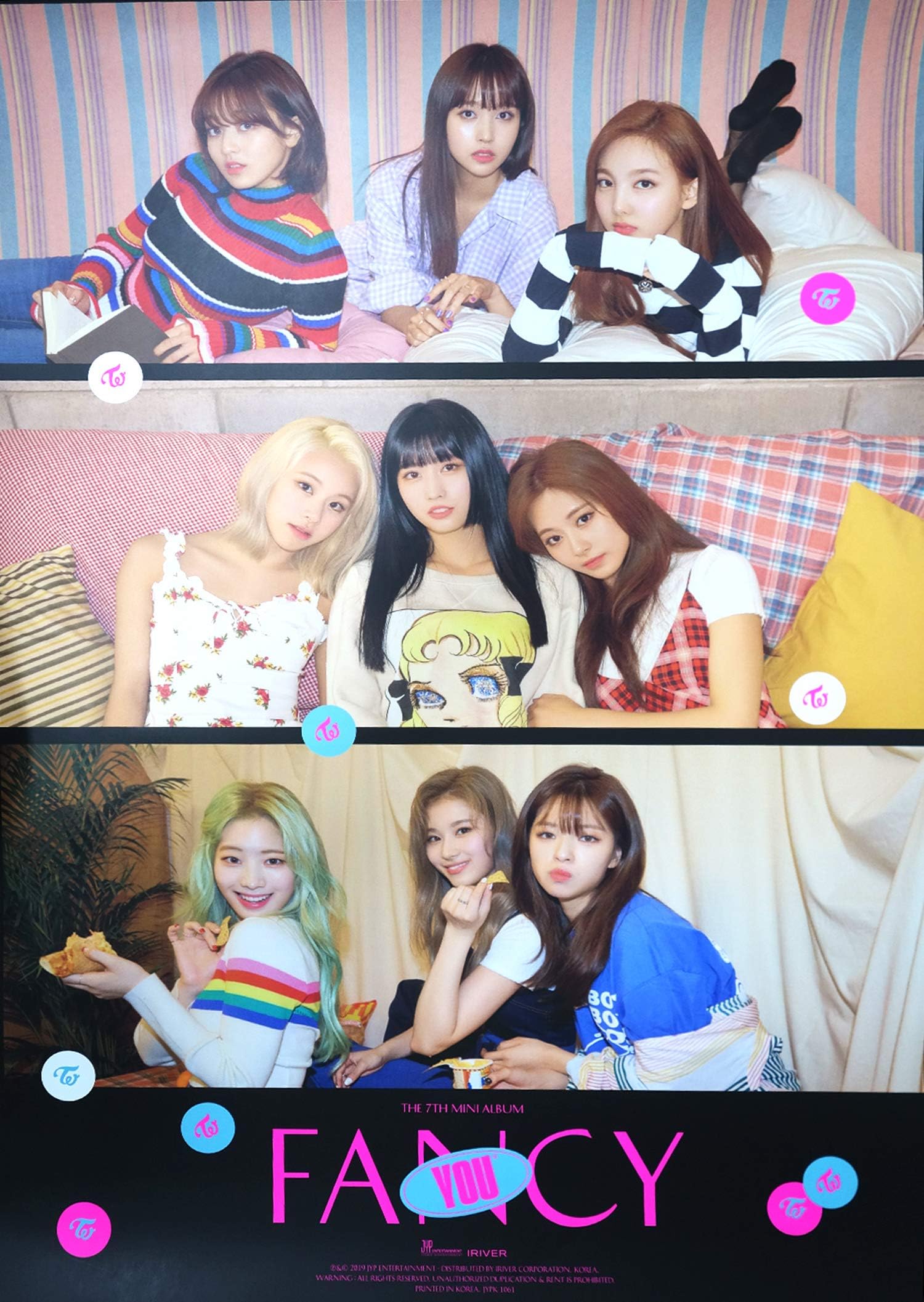 JYP [Official Poster] Twice - Fancy You [B ver.] (7th Mini Album) / with Tube Case 20.6 X 30 Inches