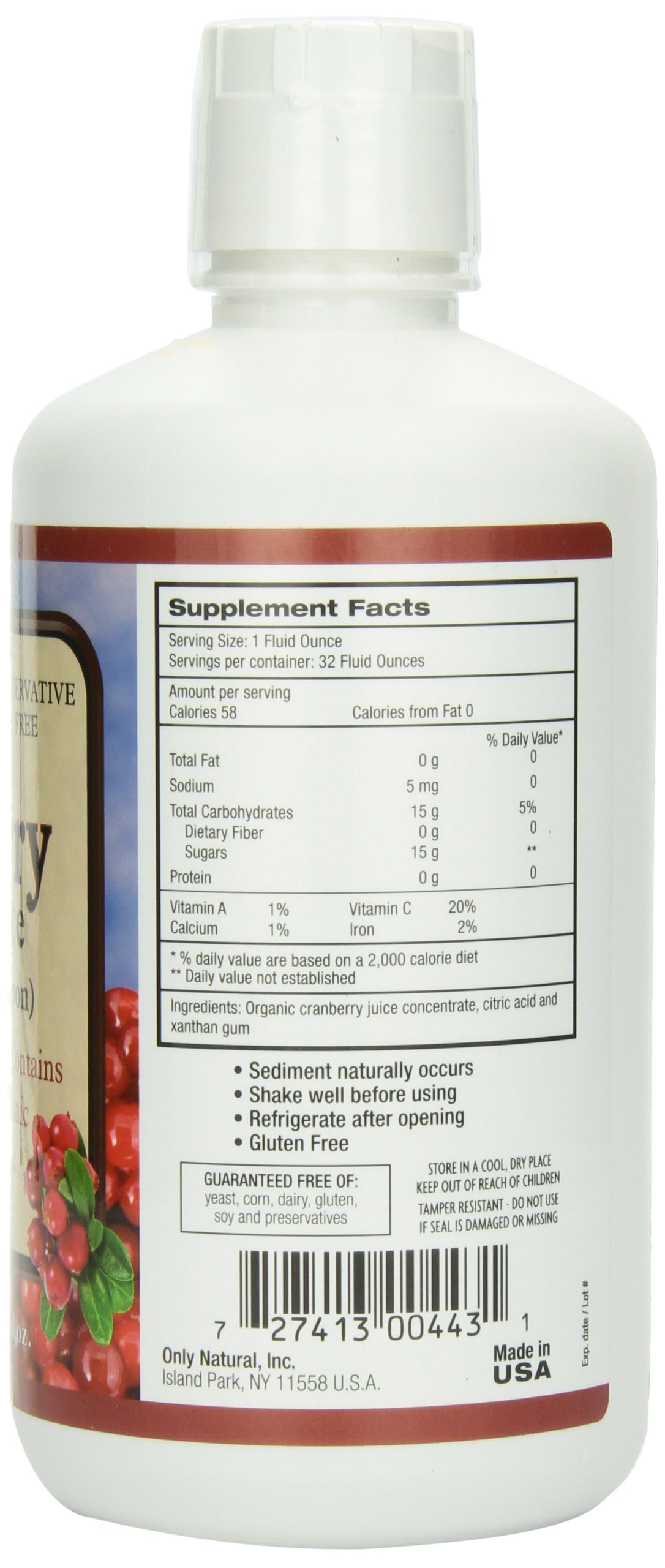 Only Natural Organic Cranberry Concentrate, 32ounce eBay