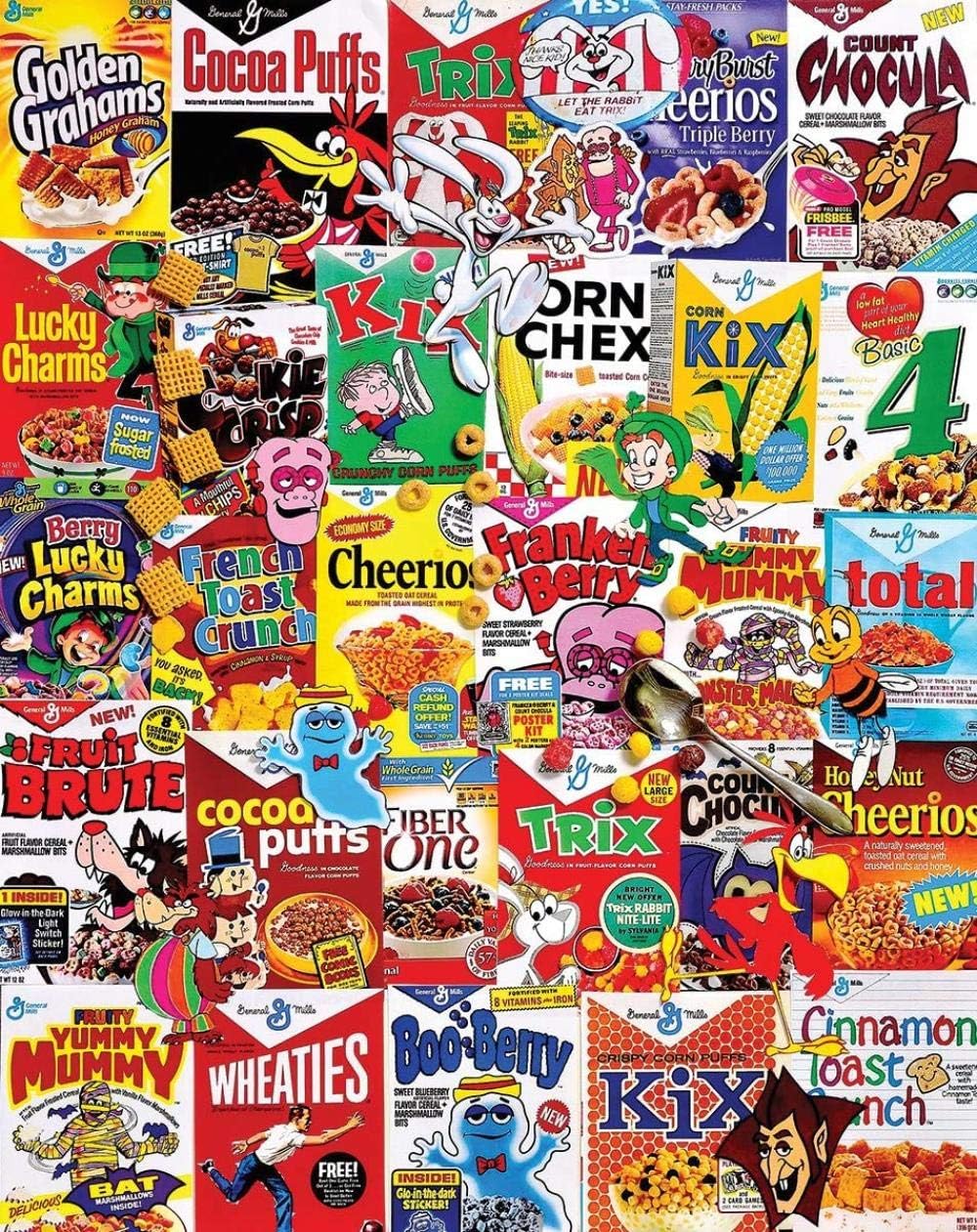 Puzzles Cereal Boxes - 1000 Piece Jigsaw Puzzle-Adults 1000 Pieces Wooden-Jigsaw Puzzles Kids Toy DIY