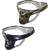 iKingsky Men's Camouflage Thong Underwear Soft Stretch T-back Mens Underwear