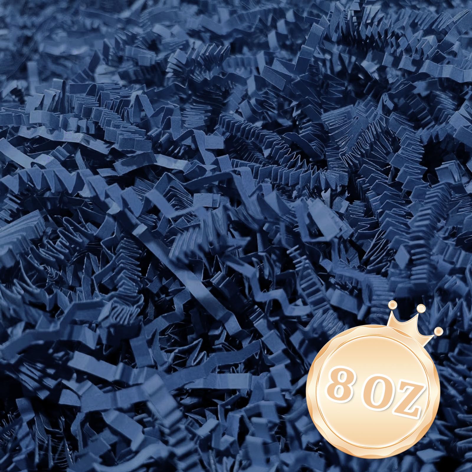 Zankubom 1/2LB Navy Blue Crinkle Cut Paper Shred