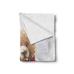 Ambesonne Christmas Throw Blanket, Classic Oil