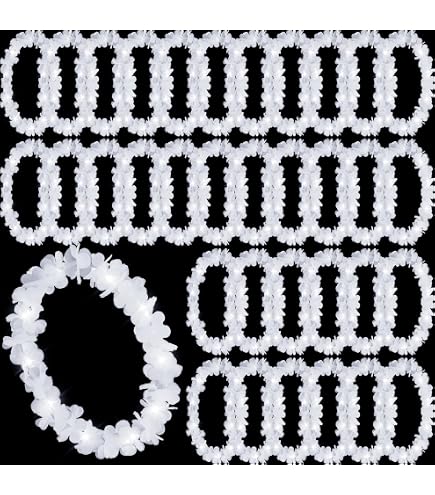 Amazon.com: Sherr 48 Pack LED Hawaiian Leis, Light Up Flower