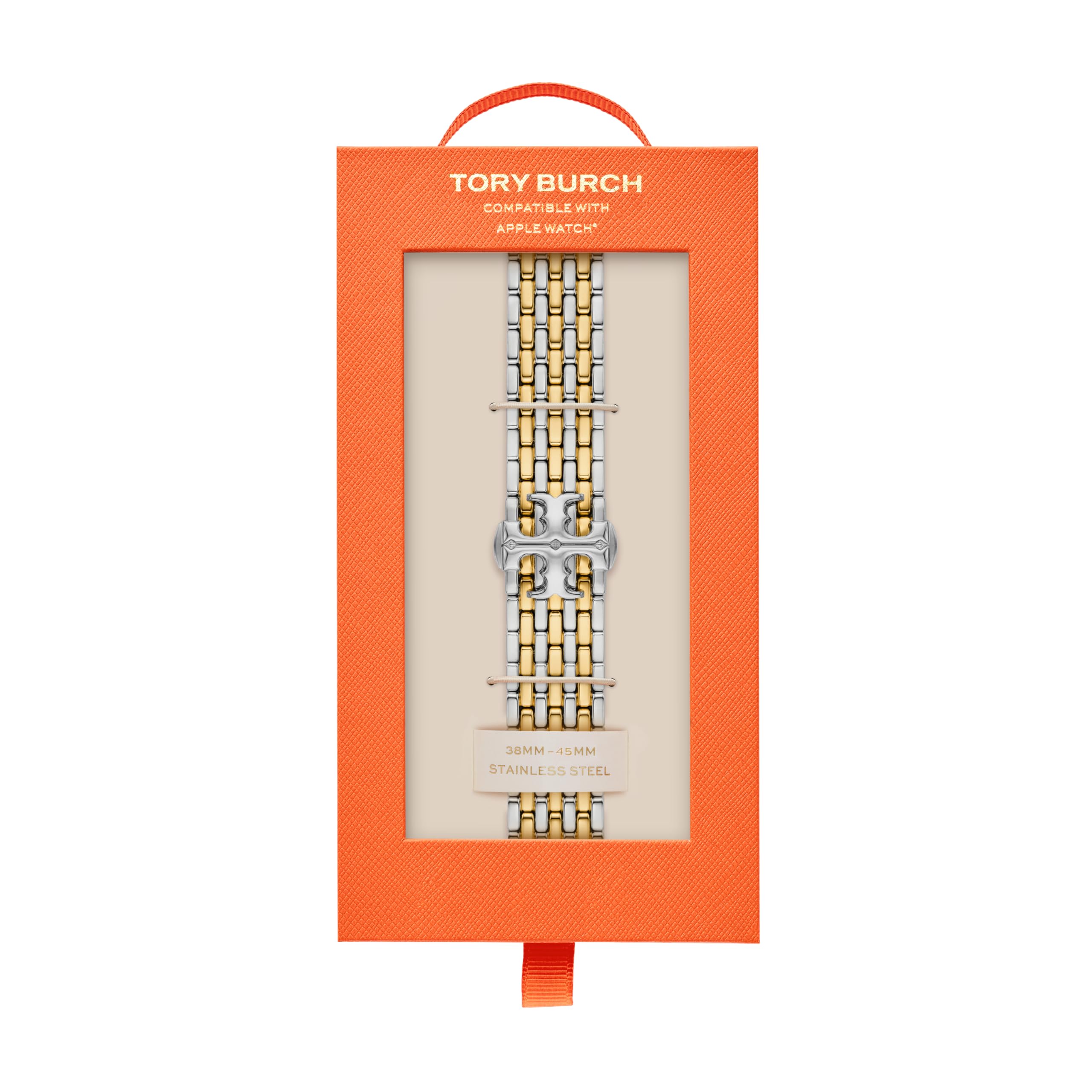 Tory Burch Women's Eleanor Designer Interchangeable Band for Apple Watch® Compatible with Series 1-9 or SE Apple Watch®