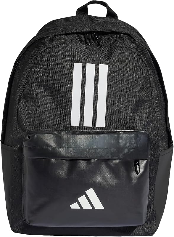 Mixte Classic Three Stripes Back To School Backpack, Black/White, One Size — photo 4 sur 8