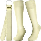 Zhanmai Baseball Belt and Socks Combo Adjustable Softball Socks and Elastic Waist Belt for Youth Boys Girls, Adult