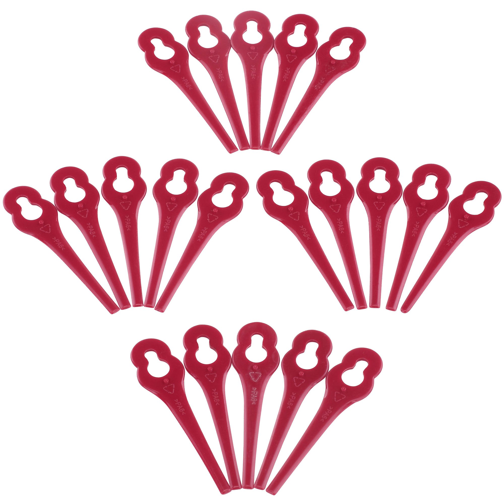 VonHaus 20pcs Plastic Grass Trimmer Blades – Lawn Cutter Replacement Blades – Universal Fit, Easy Clip on Design, Strong Nylon Plastic – Pack of 20