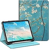 Fintie Case for iPad (A16) 11th Generation 11 Inch (2025), iPad 10th Generation 10.9 Inch (2022), Multi-Angle Viewing Protective Stand Cover with Pencil Holder & Pocket, Blossom