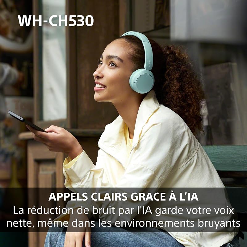 WH-CH530 Casque Bluetooth sans Fil - Rouge Corail Exclusif Amazon