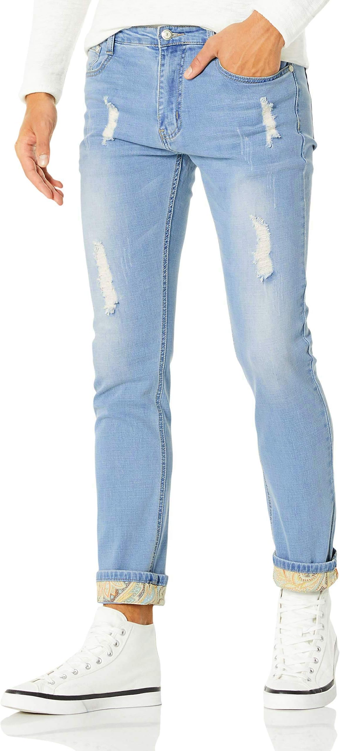 Demon&Hunter 808B Series Men's Skinny Fit Slim Jeans