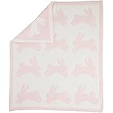 Mud Pie Children's Pink Chenille Bunny Blanket