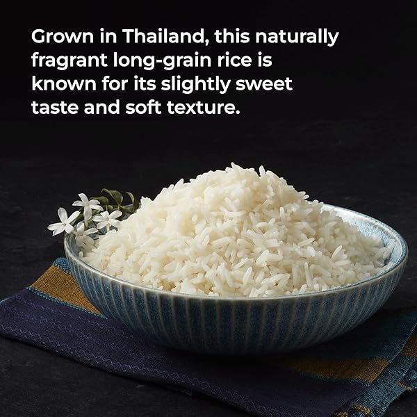 GOLDEN STAR THAI HOM MALI WHITE JASMINE RICE – PRIME GRADE WHITE RICE – 5 LB BAG