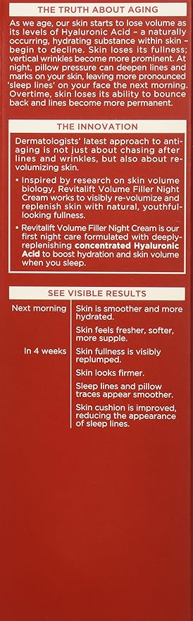 revitalift volume filler night cream