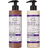 Carol's Daughter Black Vanilla Sulfate Free Shampoo and Conditioner Set for Curly, Wavy or Natural Hair, Moisturizing Hair Care for Dry, Damaged Split Ends, 1 Kit