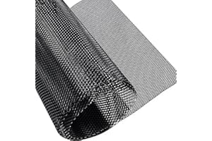 TUHOOMALL Universal Car Grill Mesh 40" x 13", Black-Painted Aluminum Alloy Automotive Grille Insert, Multifunctional Grille Mesh Roll (black, 3 x 6mm Rhombic Hole)