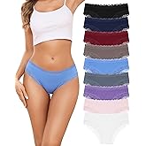 Cotton bikini for women Cheeky Panties lace Hipster for Ladies underwear pack womens Soft Stretch Breathable S-XL