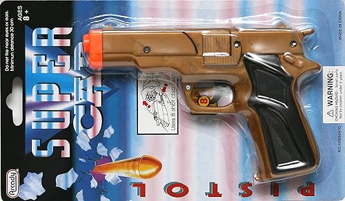 Set of 2, Cap Gun Toy, Detective Revolver, Police Cowboy, Pretend
