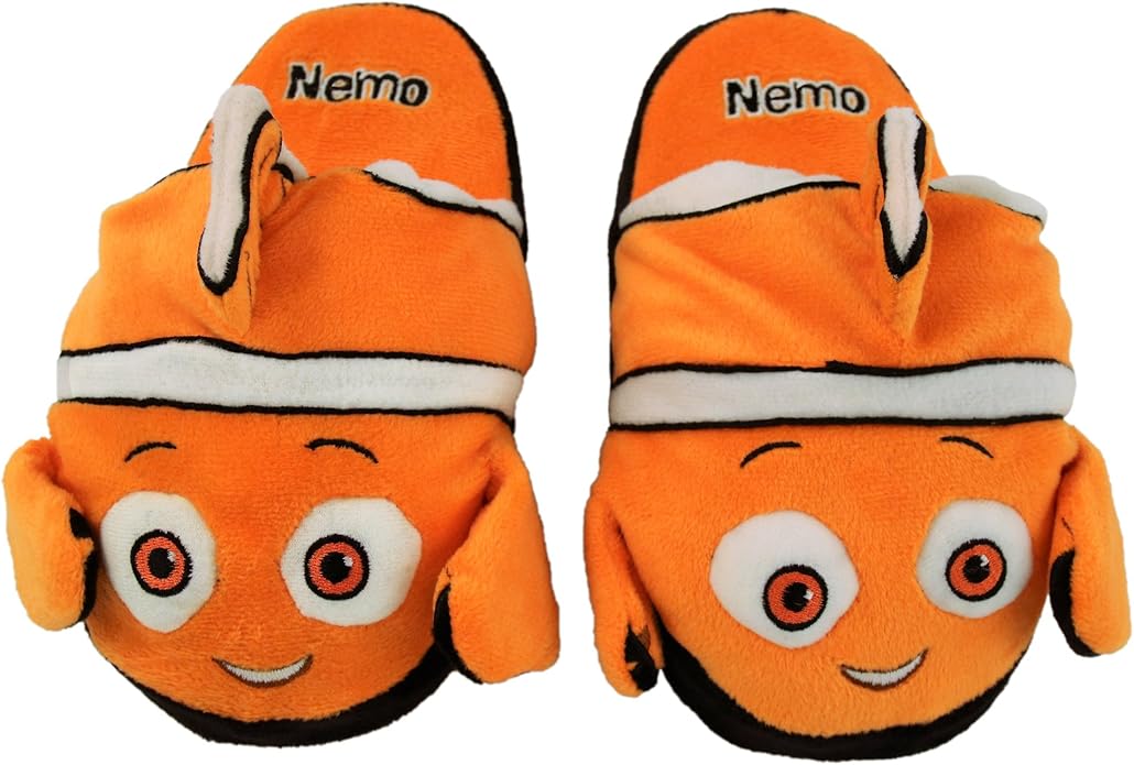 Animated Nemo Plush Slippers Ultra Soft and Fuzzy Fins Flap and