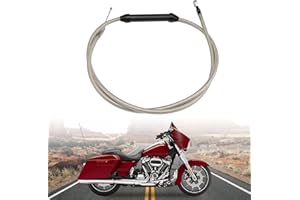 TIGERSGATE 70 15/16" Slightly Adjustable Extended Length Clutch Cable Compatible for 2007-2016 Harley Touring & Softail & Dyna and 18-up softail & 2020-up Touring, Stainless Steel
