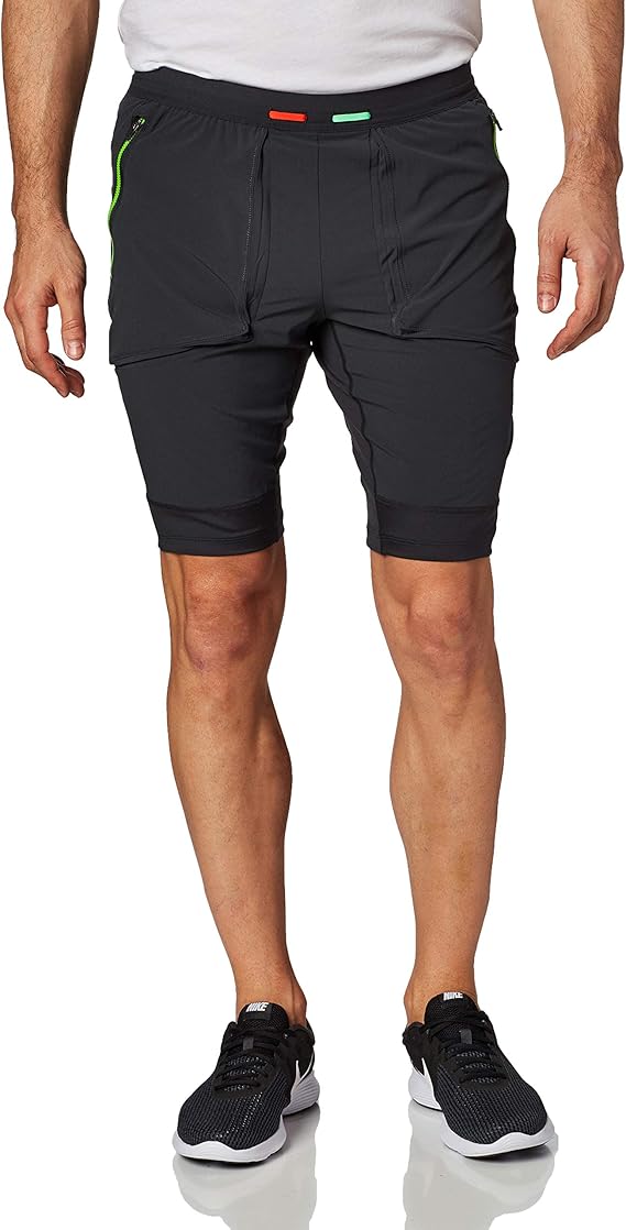 Amazon.com : Nike Wind Run Men's Hybrid Running Shorts (Off Noir/Black/Electric Green/Habanero 