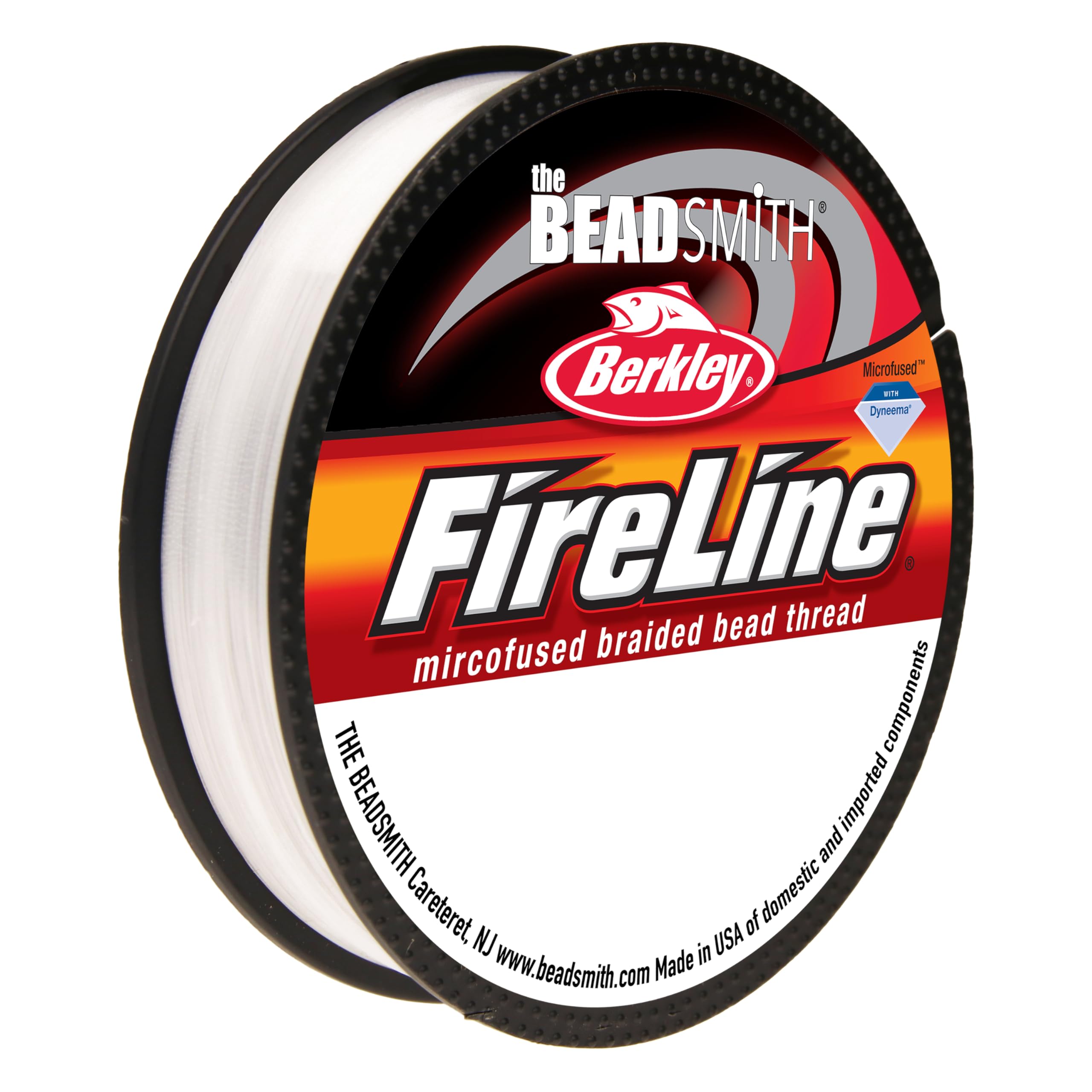 The Beadsmith Fireline by Berkley – Micro-Fused Braided Thread – 10lb. Test, 008”/.20mm Diameter, 50 Yard Spool, Crystal Color – Super Strong Stringing Material for Jewelry Making and Bead Weaving… — image 1