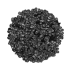 Mandala Crafts 20000 Black Sequins for Crafts DIY