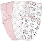 Baby Swaddle Sleep Sacks 3-Pack, Newborn Organic Cotton Swaddle Wraps with Adjustable Wings, Breathable Swaddling Blankets for 0–3 Months, Soft Infant Sleep Essentials