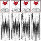 Equsion 100 Pcs Valentines Friendship Bracelets Heart Matching Bracelets for Friends Gift Adjustable Friendship Bracelets