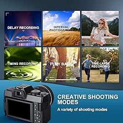 4K Digital Cameras for Photography, 48MP Vlogging