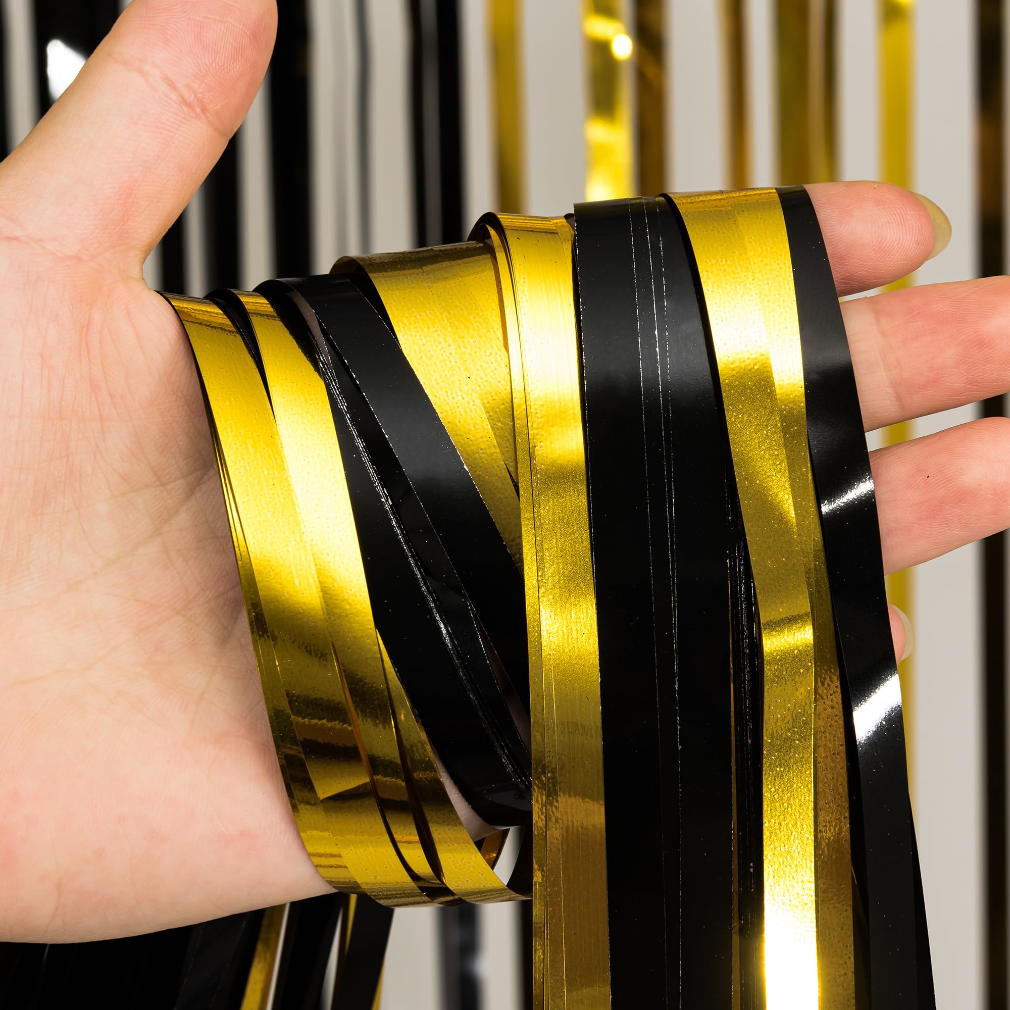 BRAVESHINE Tinsel Foil Fringe Curtains