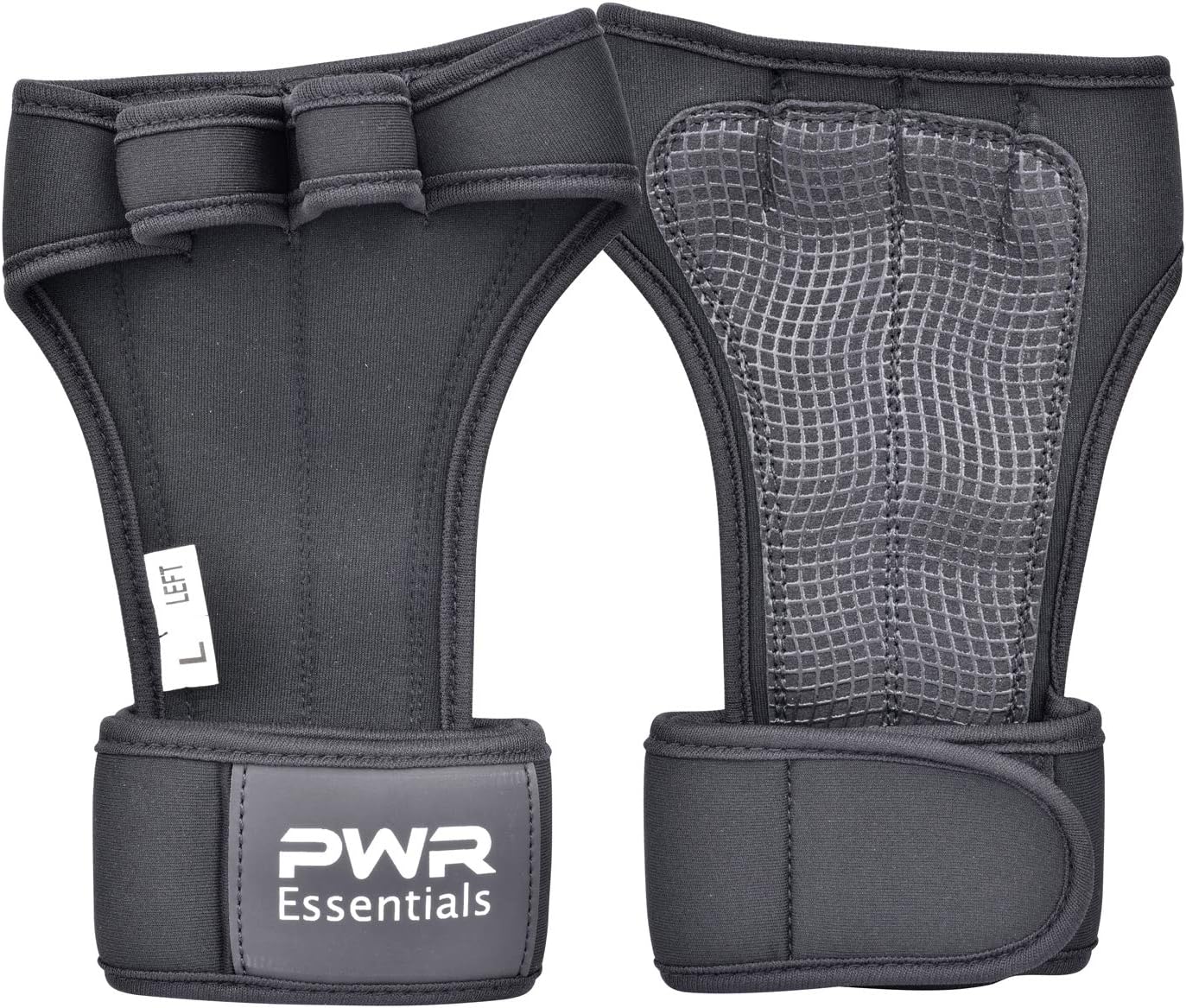 PWR Essentials Gloves with Wrist Support and Silicone Padding to Avoid Calluses | Powerlifting, Bodybuilding, Cross Training, Fitness, Gym, Workout, Men & Women
