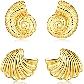 Gemtastic Shell Earrings for Women Beach Seashell Earrings Danty Ocean Earring Summer Jewelry Statement Earrings for Women