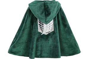 Micotaku Attack On Titan Official Licensed Survey Corps Plush Cloak with Wings of Freedom