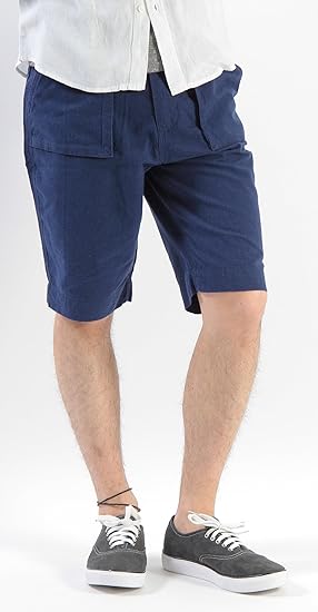 Amazon バレッタ Valletta 綿麻ベイカーtypeカラーショートパンツ ショーツ パンツ ハーフパンツ カラーショーツ 短パン メンズ Xlサイズ ネイビー ショートパンツ 通販