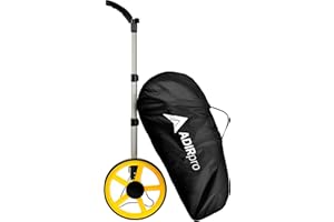 AdirPro Digital Distance Measuring Wheel - Large Digital LCD Display - 12 Commercial Grade Feet-Inch - Free Carrying Bag