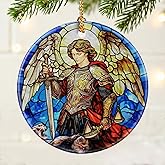 Archangel Michael Ornament | Christmas Ornaments, Christmas Decorations, Hanging Ornaments for Tree, Warrior Angel Decor | Religious Gifts, Christian Gifts | Faithful Gift, Spiritual Guardian Gift