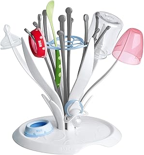 NUK MultiDry Trockenständer - praktisches Trocknen von bis zu 6 Babyflaschen und Zubehör, BPA-frei